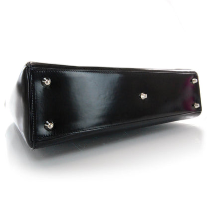 Christian Dior CHRISTIAN DIOR Patent Lady Dior Shoulder Bag Black 4 of 10