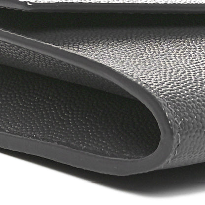 Saint Laurent Grain de Poudre Uptown Chain Wallet Storm 9 of 10