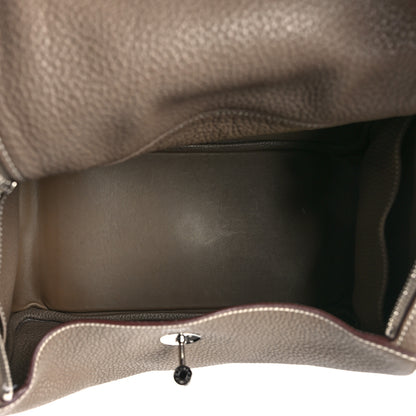 Hermes Taurillon Clemence Lindy 30 Etoupe 5 of 9
