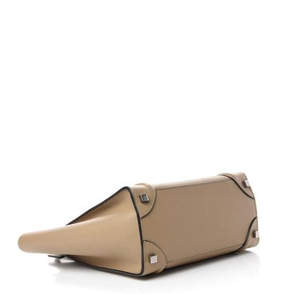 Celine Drummed Calfskin Micro Luggage Dune 4 of 14