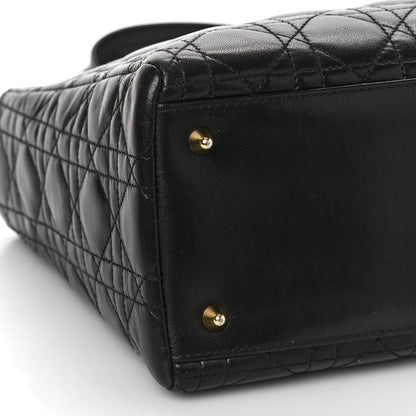 Christian Dior Lambskin Cannage Medium Lady Dior Black 7 of 8