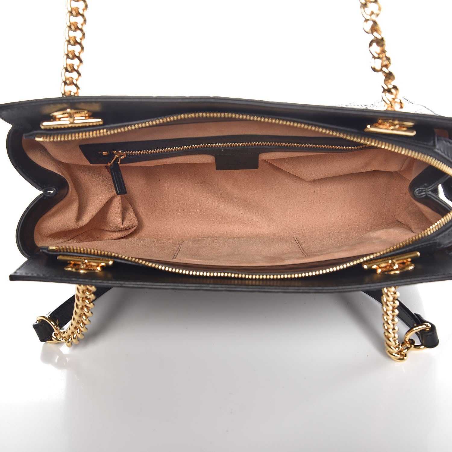 Gucci Guccissima Signature Medium Shoulder Tote Bag Black 5 of 7
