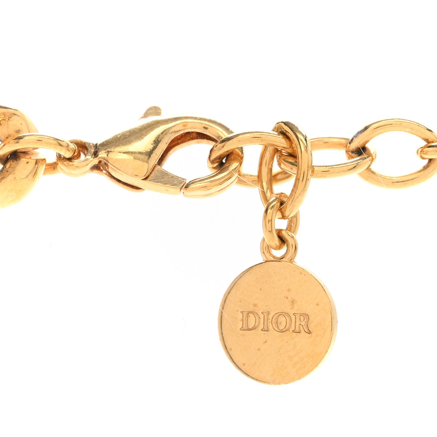 Metal Crystal 30 Montaigne Necklace Gold