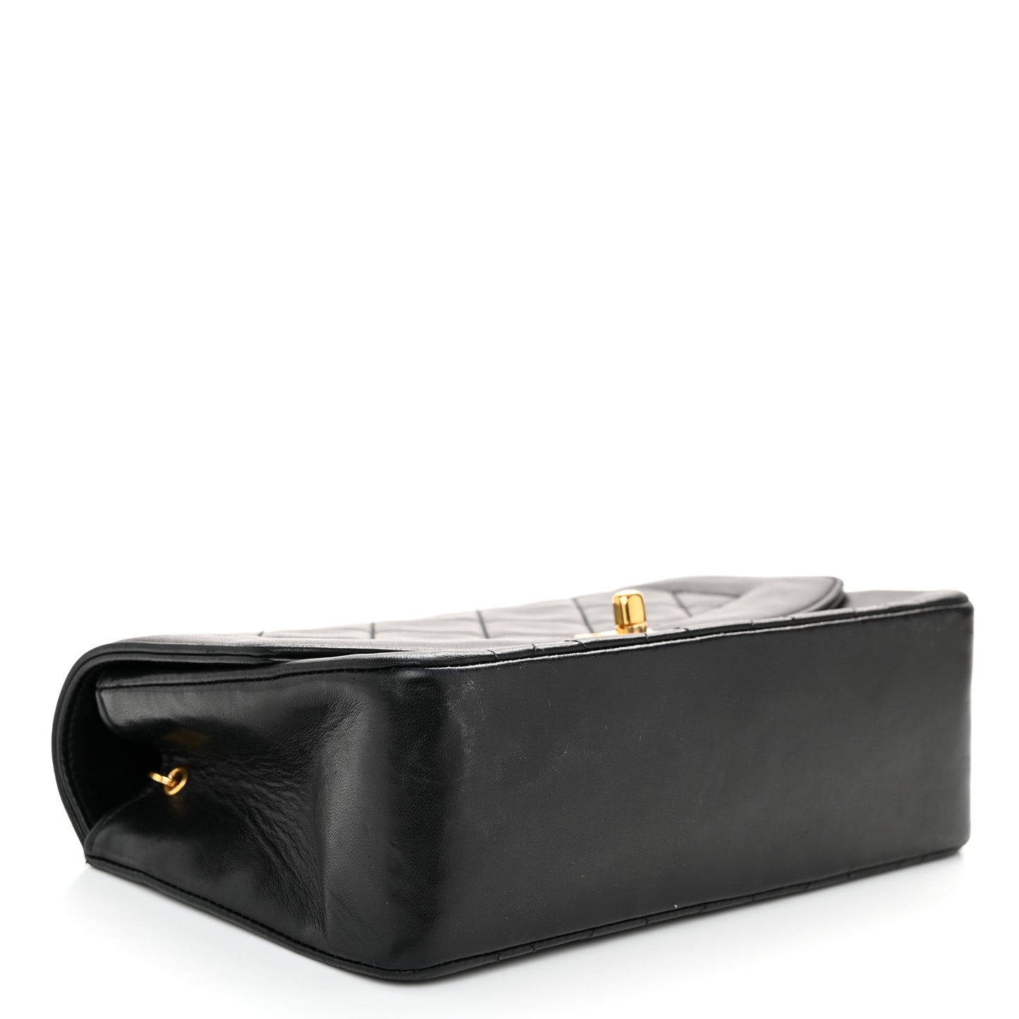 Lambskin Quilted Small Single Flap Black