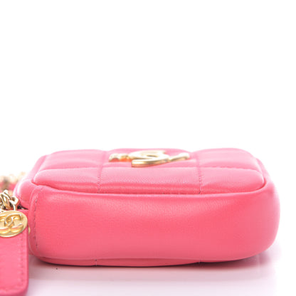 Chanel Lambskin Quilted Clutch With Chain Bag Pink 6 of 10