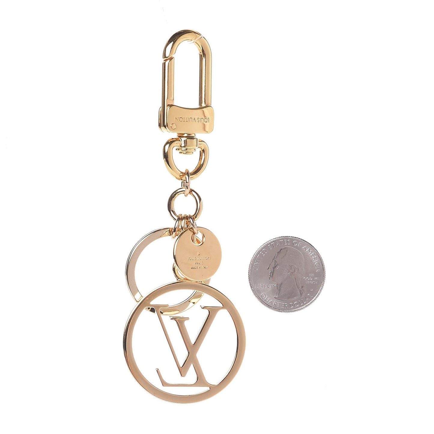 LV Circle Key Holder Gold