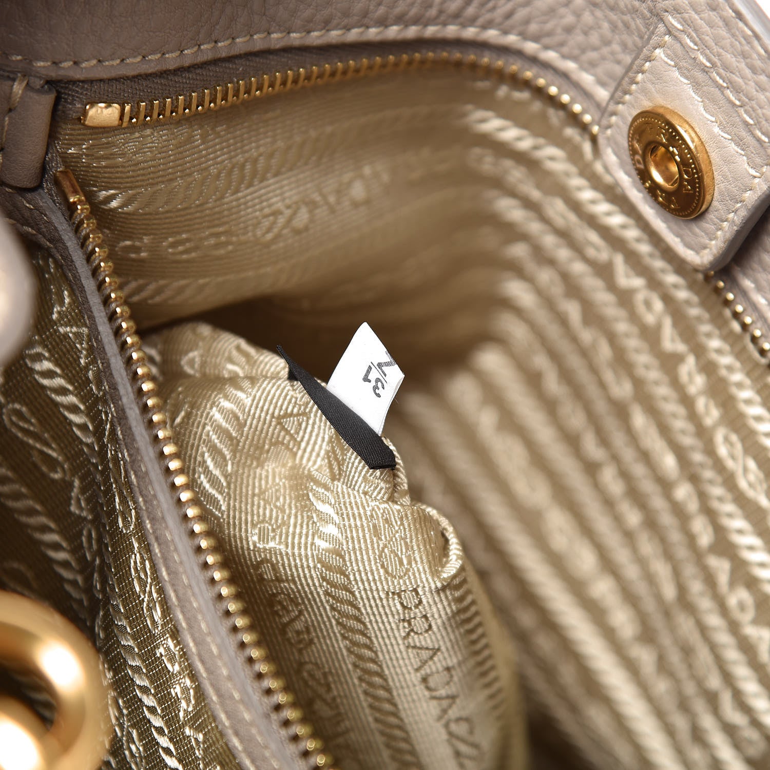 Prada Vitello Daino East West Tote Pomice 9 of 9