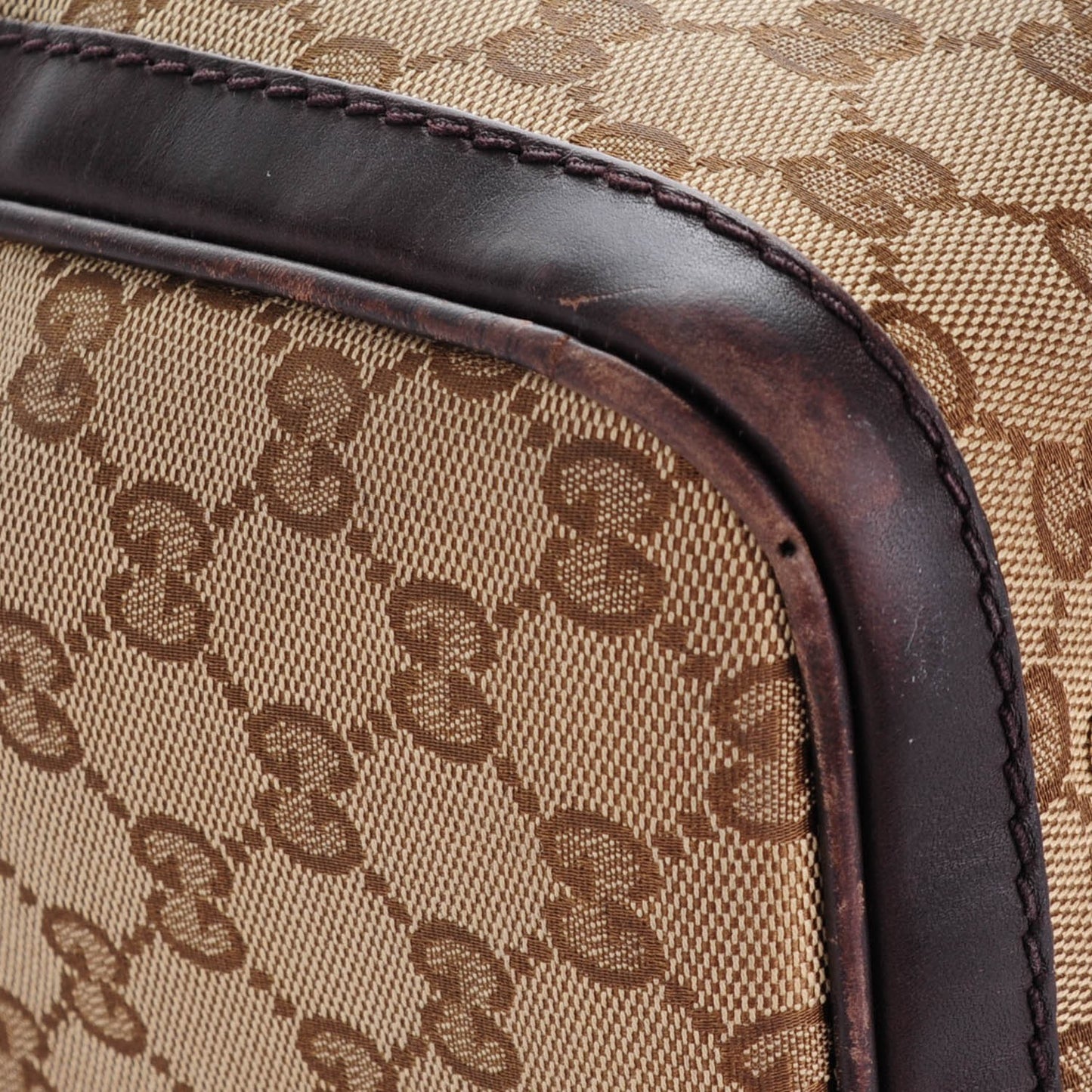 Monogram Vintage Web Medium Boston Dark Brown