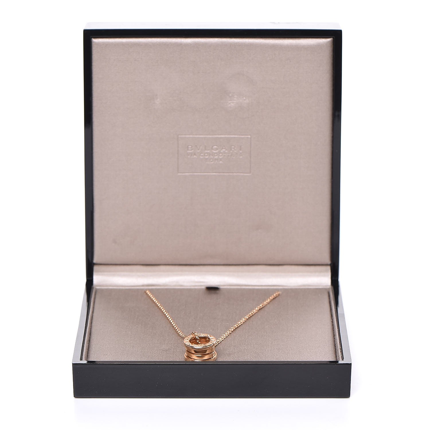 Bulgari 18K Rose Gold B.Zero1 Pendant Necklace 7 of 7