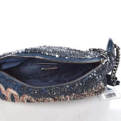 Chanel Sequin Coco Cuba Waist Bag Fanny Pack Blue Pink 5 of 8