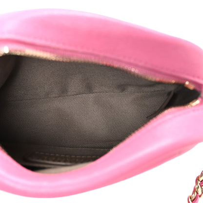 Chanel Goatskin Quilted Small Casual Trip Camera Case Dark Pink 5 of 10