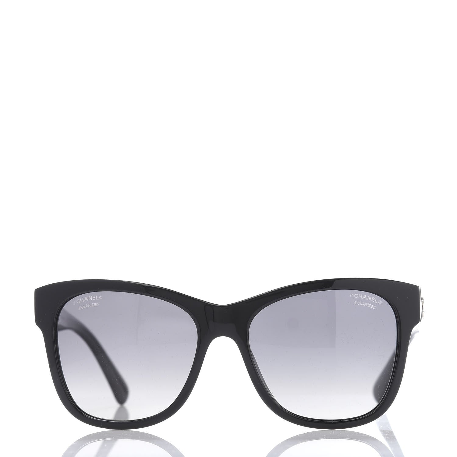 Chanel Acetate Polarized Square CC Sunglasses 5380 Black 2 of 8