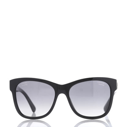 Chanel Acetate Polarized Square CC Sunglasses 5380 Black 2 of 8