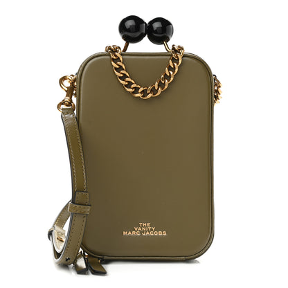 Marc Jacobs Smooth Calfskin The Vanity Crossbody Bag Green 1 of 11