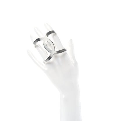Chanel Metal CC Cuff Silver 2 of 4