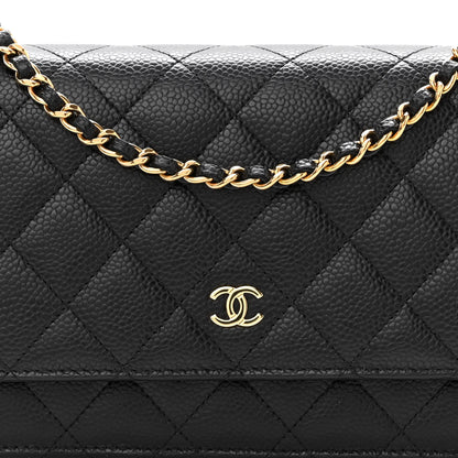Chanel Caviar Quilted Wallet on Chain WOC Black 9 of 11