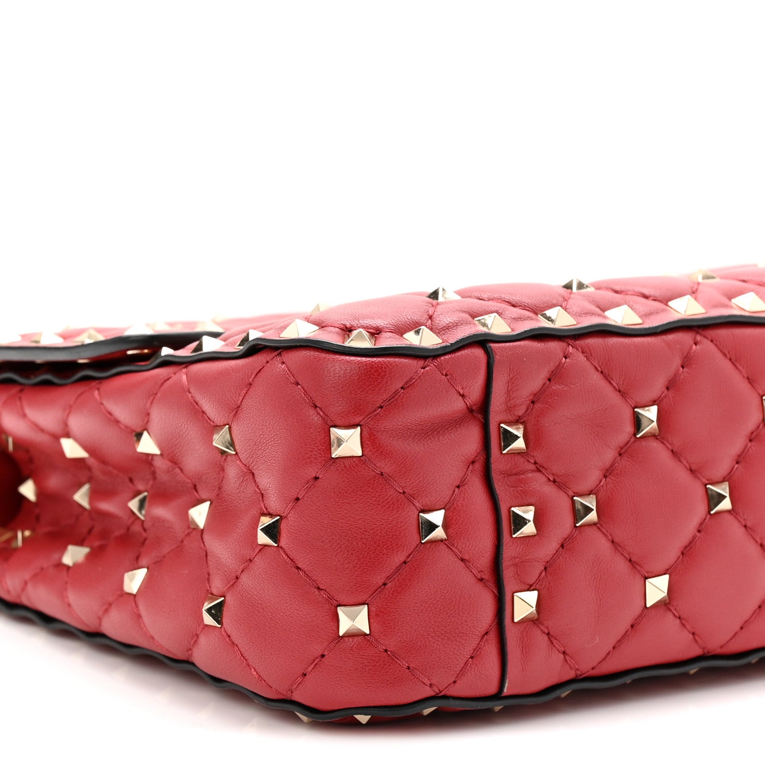Valentino Garavani Nappa Medium Rockstud Spike Shoulder Bag Rosso Valentino 8 of 9