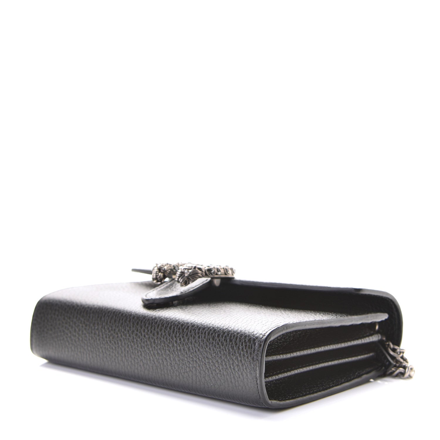 Gucci Calfskin Mini Dionysus Chain Wallet Black 8 of 9