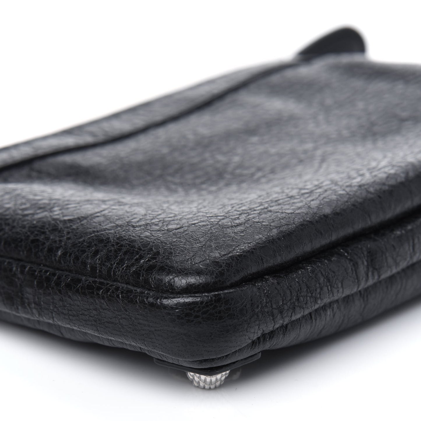 Agneau Giant 12 Silver Hardware M Porte-Monnaie Coin Purse Black