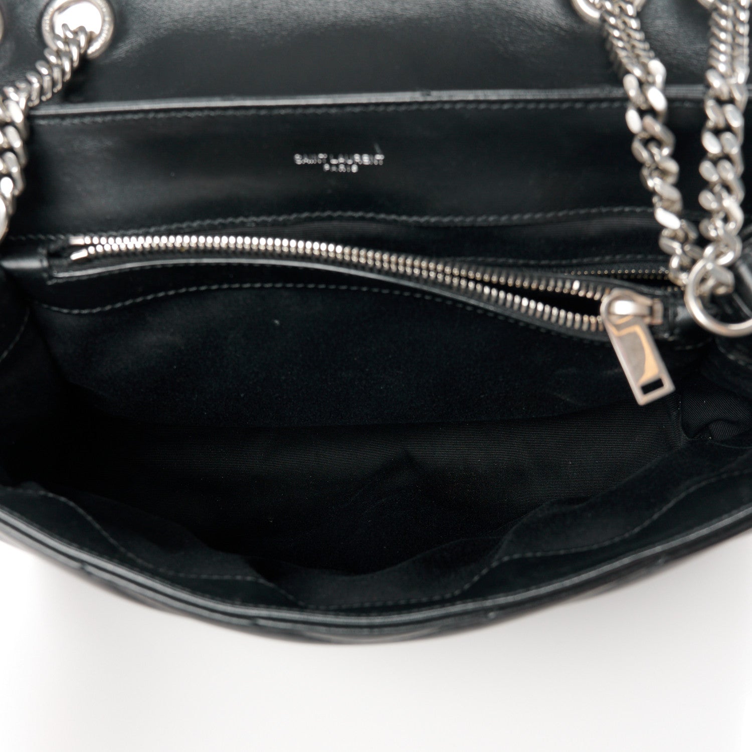 Saint Laurent Calfskin Y Quilted Monogram Medium Loulou Chain Satchel Black 5 of 11