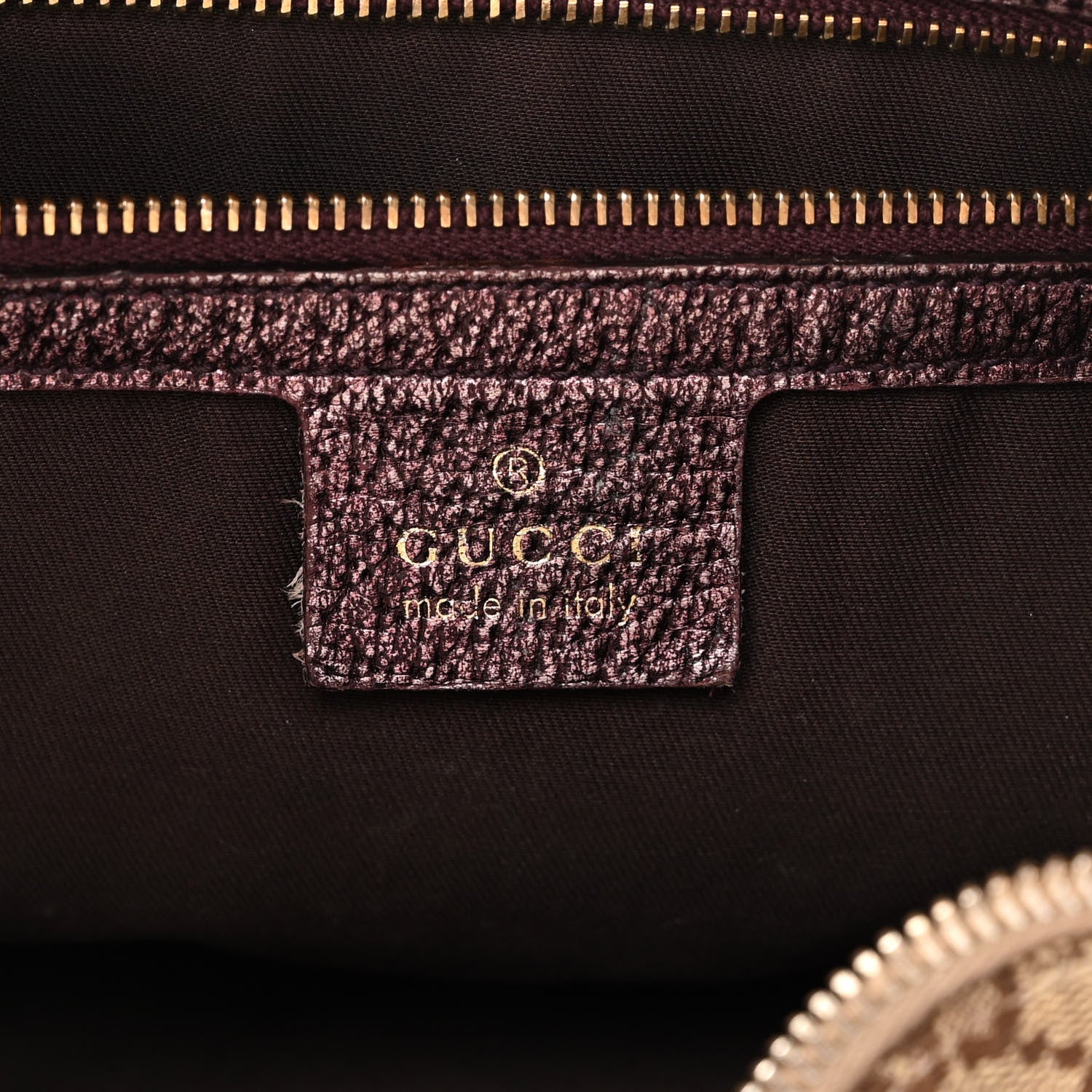 Gucci Monogram Bamboo Ring Hobo Aubergine 6 of 16