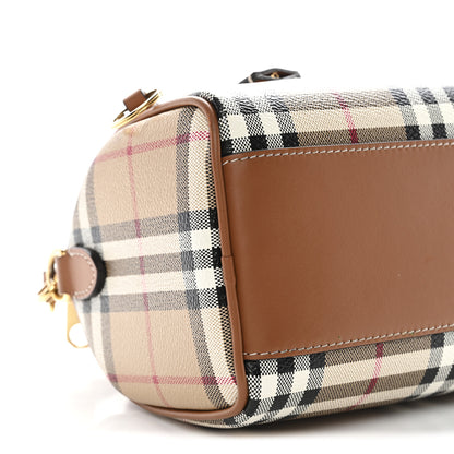 Burberry Vintage Check Mini Bowling Bag Briar Brown 8 of 10