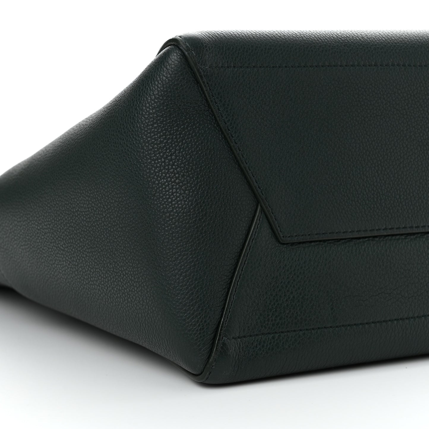 Soft Grained Calfskin Sangle Bucket Bag Green