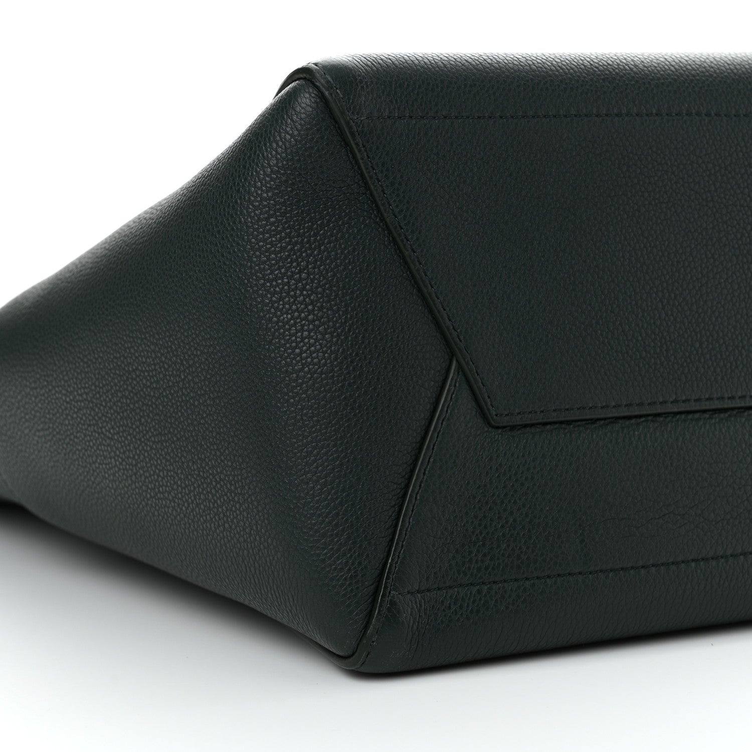 Celine Soft Grained Calfskin Sangle Bucket Bag Green 9 of 10