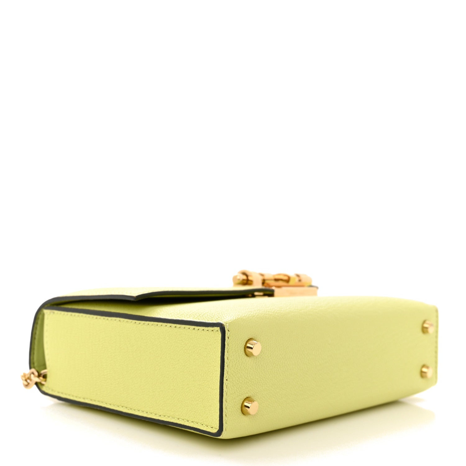 Hermes Chevre Mysore Mini Verrou Chaine Bag Jaune Bourgeon 4 of 13