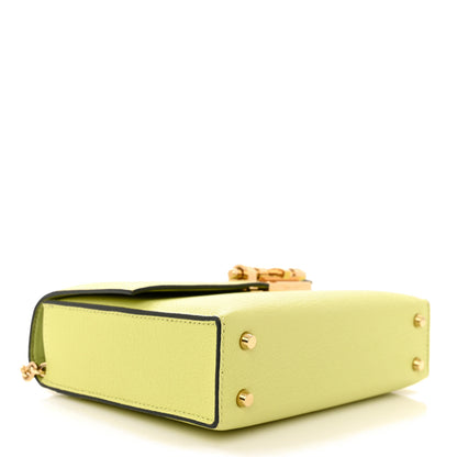 Hermes Chevre Mysore Mini Verrou Chaine Bag Jaune Bourgeon 4 of 13