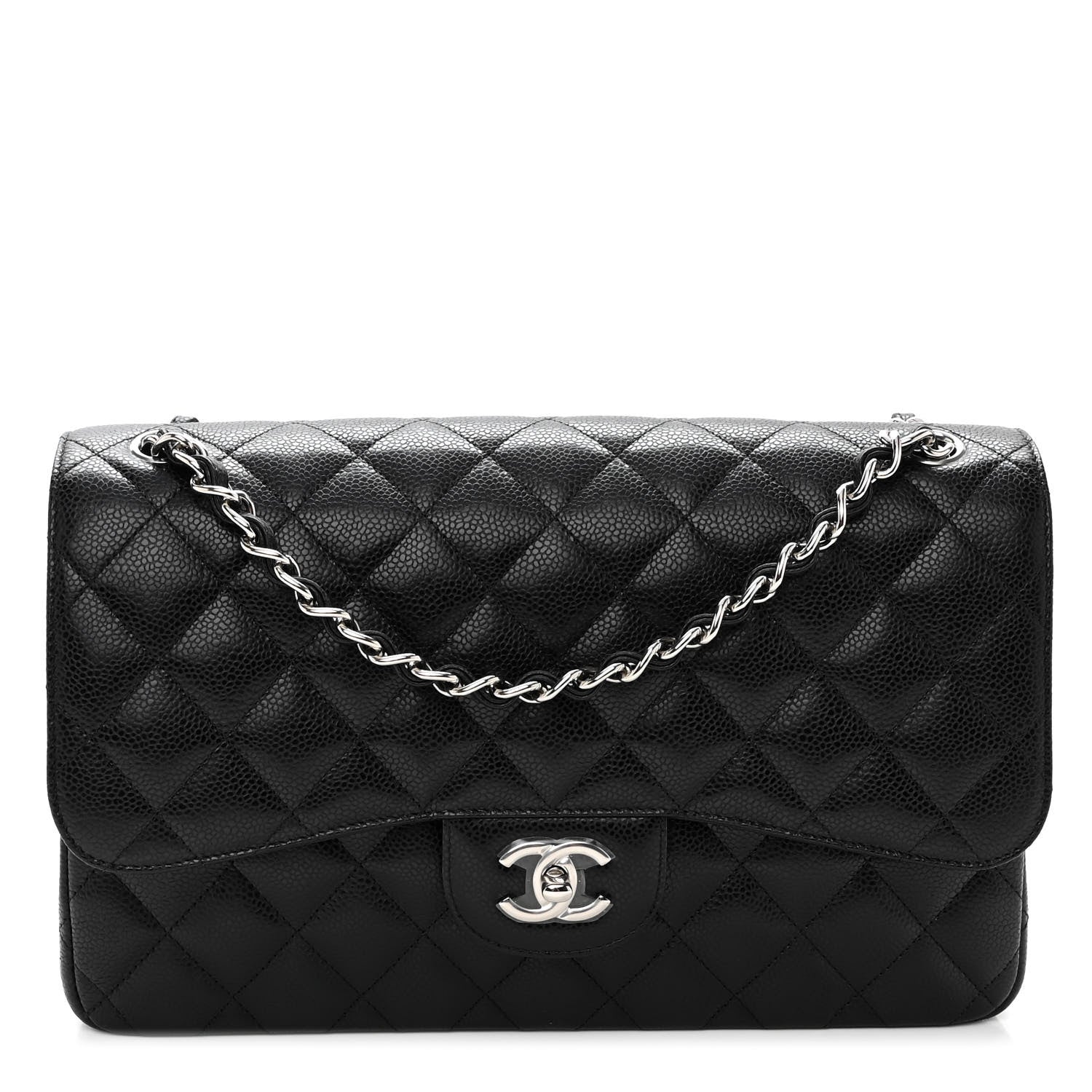Chanel Caviar Quilted Jumbo Double Flap Black 1 of 9