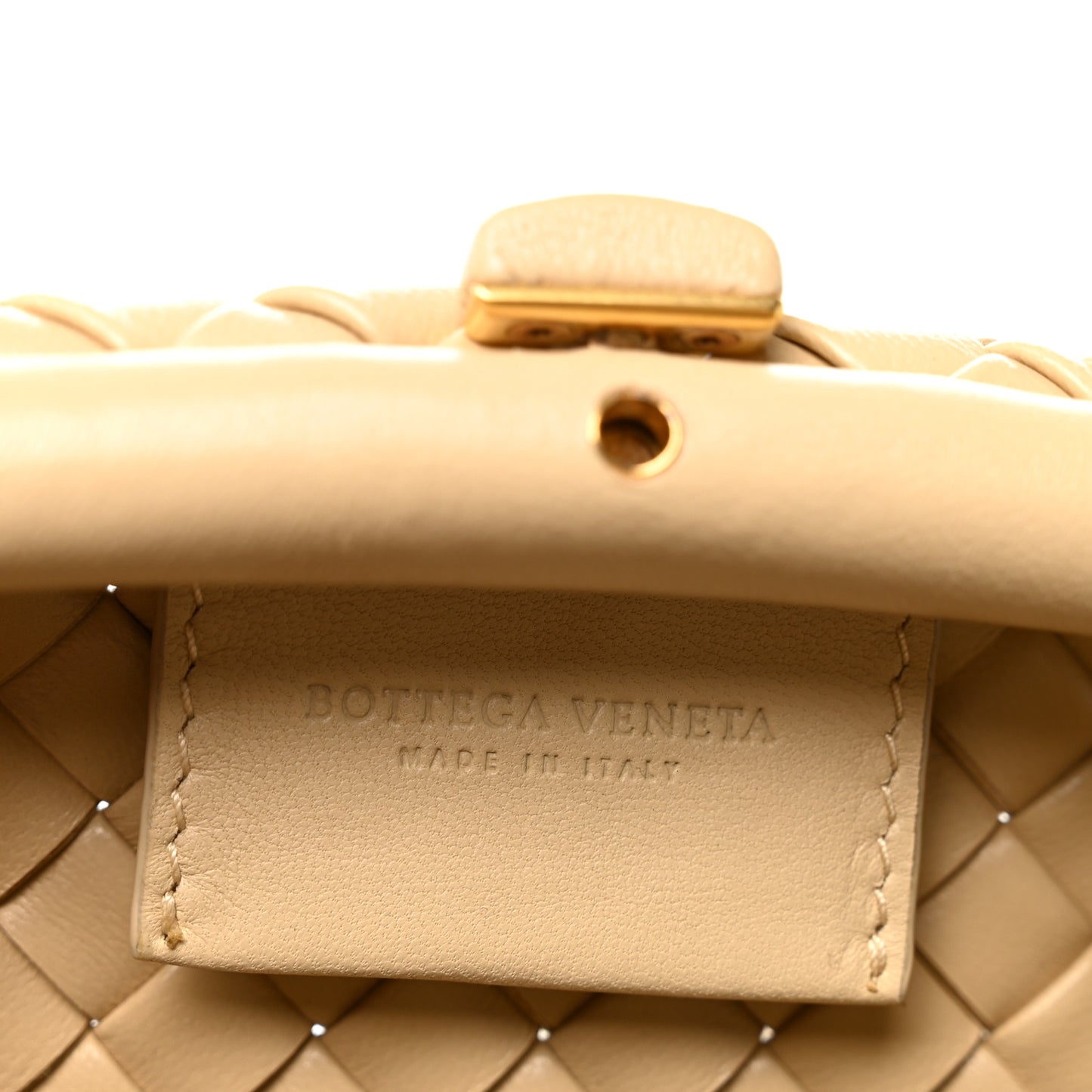 Nappa Intrecciato Padded The Top Handle Tote Bag Porridge