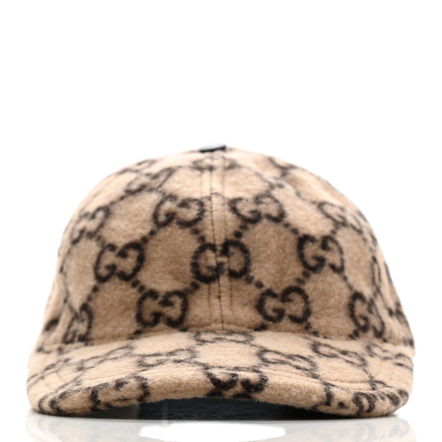Covered Wool GG Monogram Baseball Hat M Beige Ebony