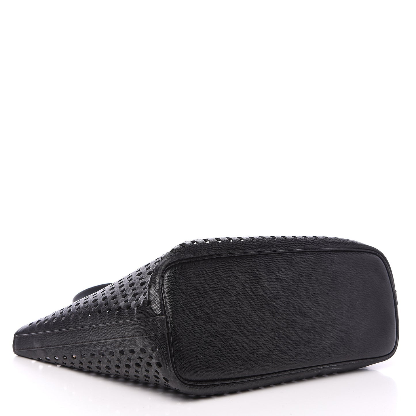 Saffiano Perforated Tote Black