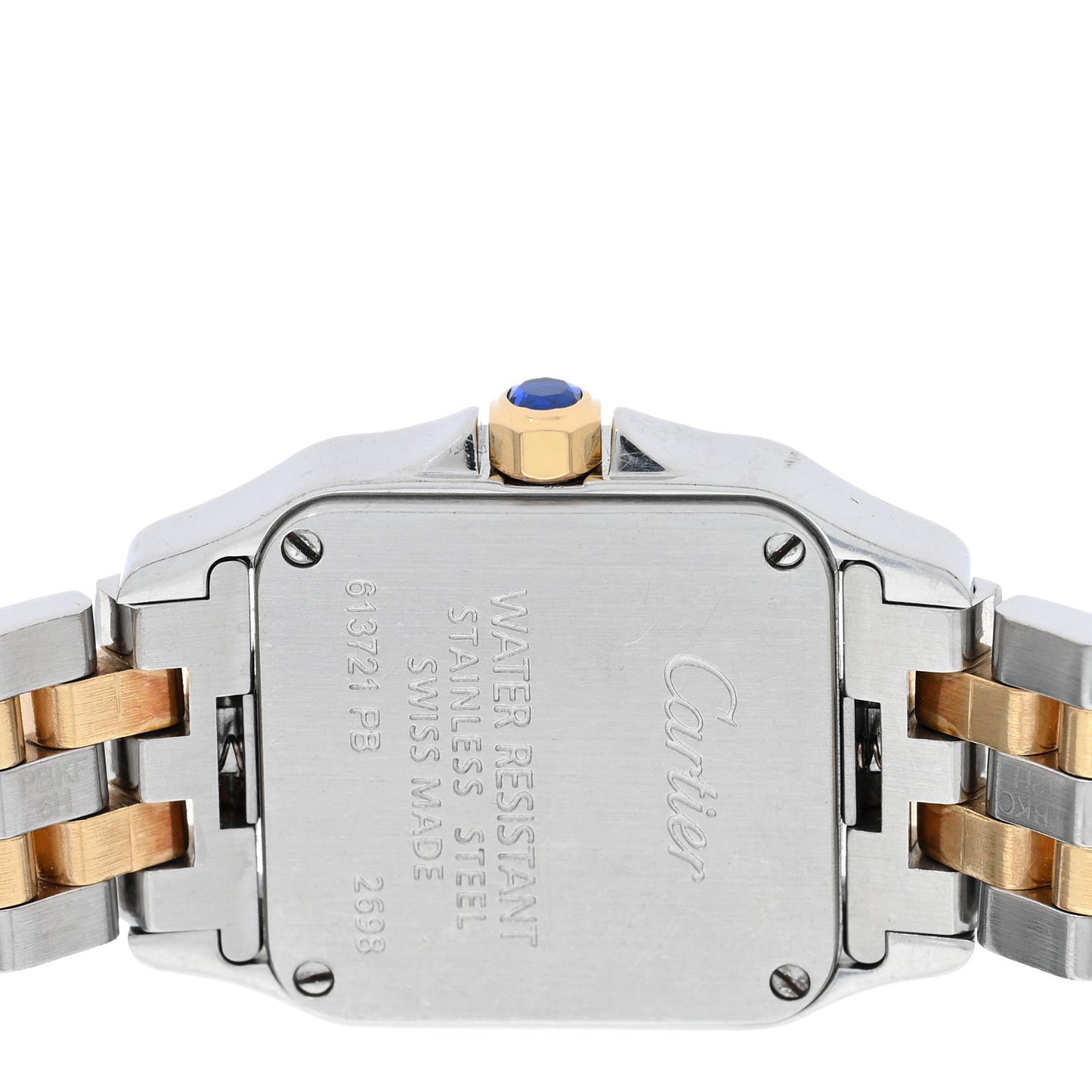 Stainless Steel 18K Yellow Gold 20mm Santos Demoiselle Quartz Watch