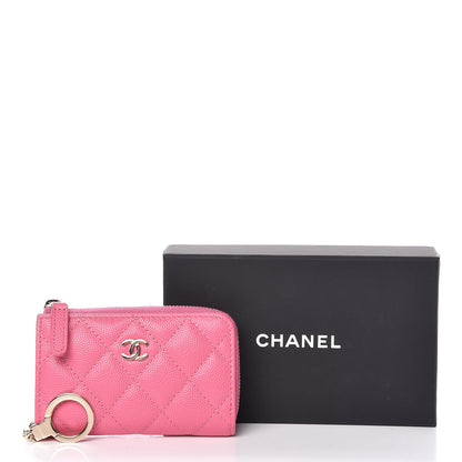 Chanel Caviar Quilted Key Holder Case Pink 8 of 8