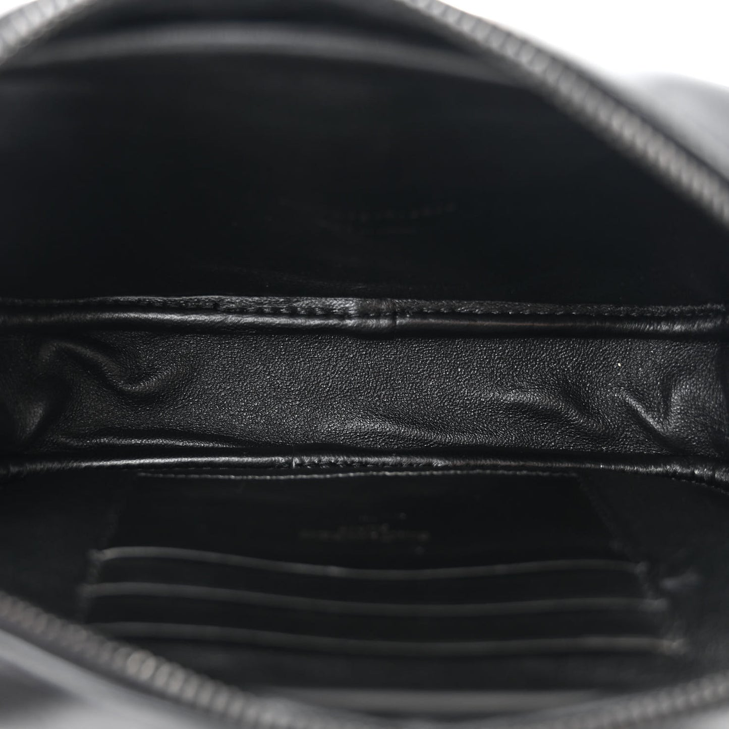 Calfskin Matelasse Monochrome Monogram Mini Lou Camera Bag Black