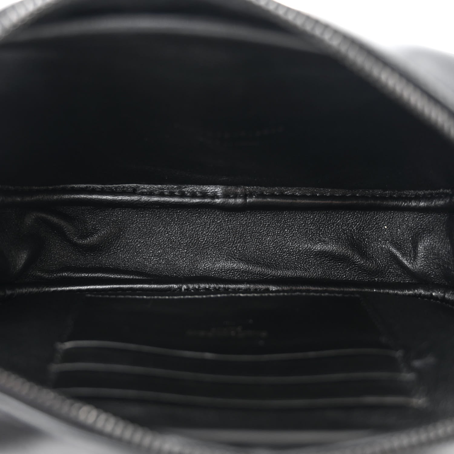 Saint Laurent Calfskin Matelasse Monochrome Monogram Mini Lou Camera Bag Black 5 of 10