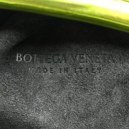 Bottega Veneta Metallic Crushed Calfskin Teen Pouch Chlorophyll 6 of 10