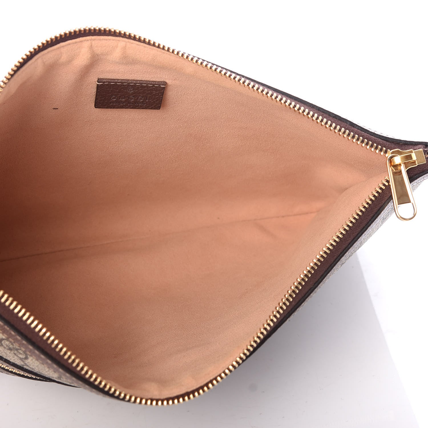 Gucci GG Supreme Monogram Large Ophidia Pouch Clutch Brown 5 of 8