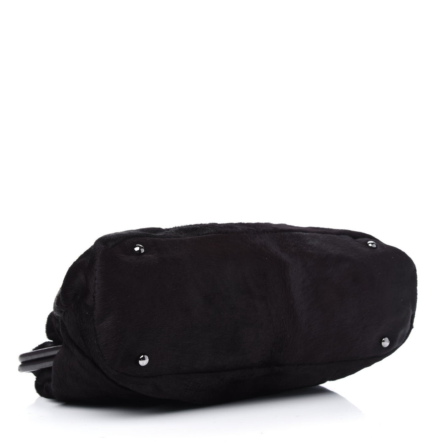 Pony Hair Sharpei Frame Tote Dark Brown