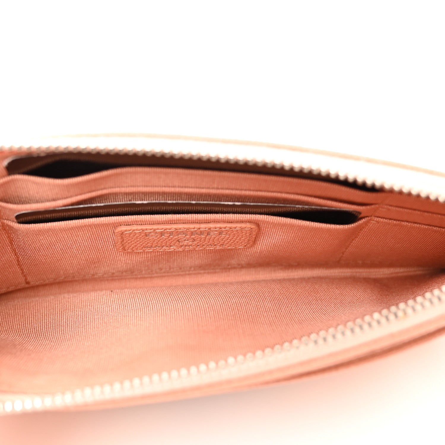 Chanel Caviar CC Zip Pouch Light Pink Black 4 of 8