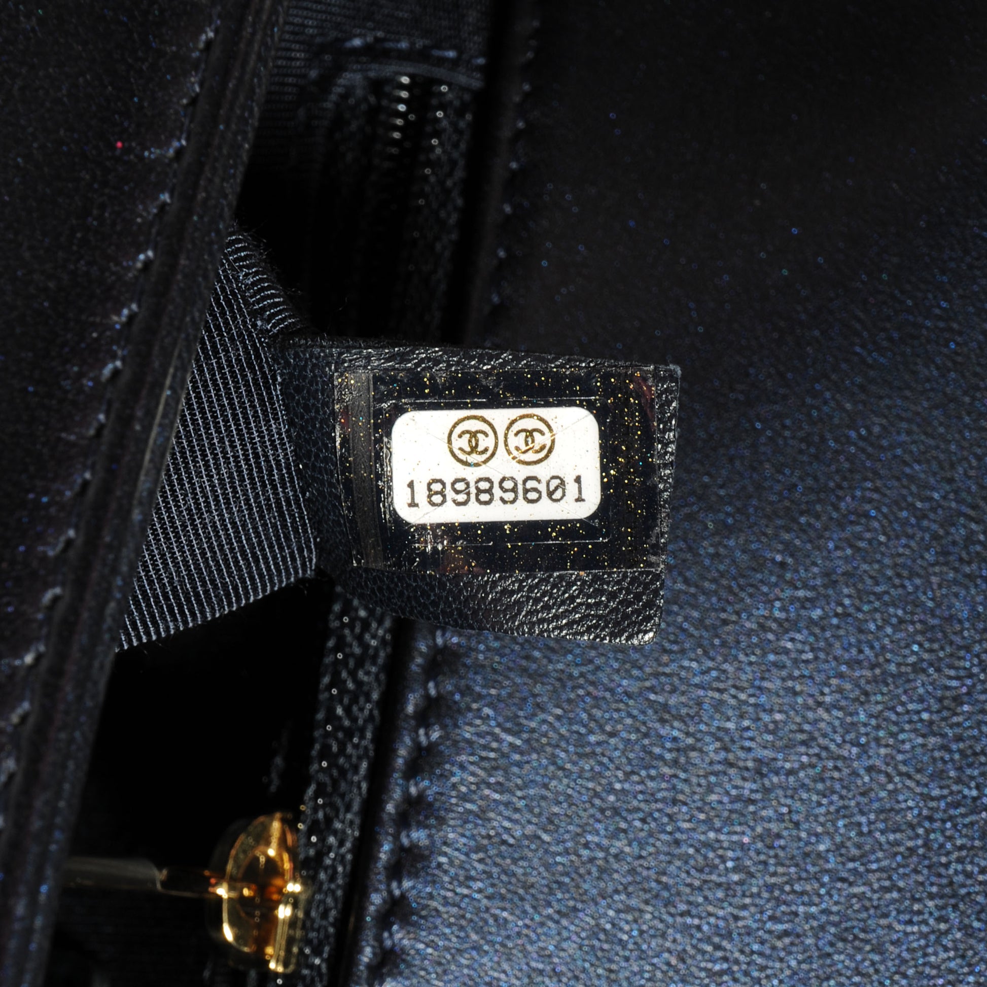 Chanel Lambskin Cube Embossed Large Boy Flap Navy Blue 8 of 11