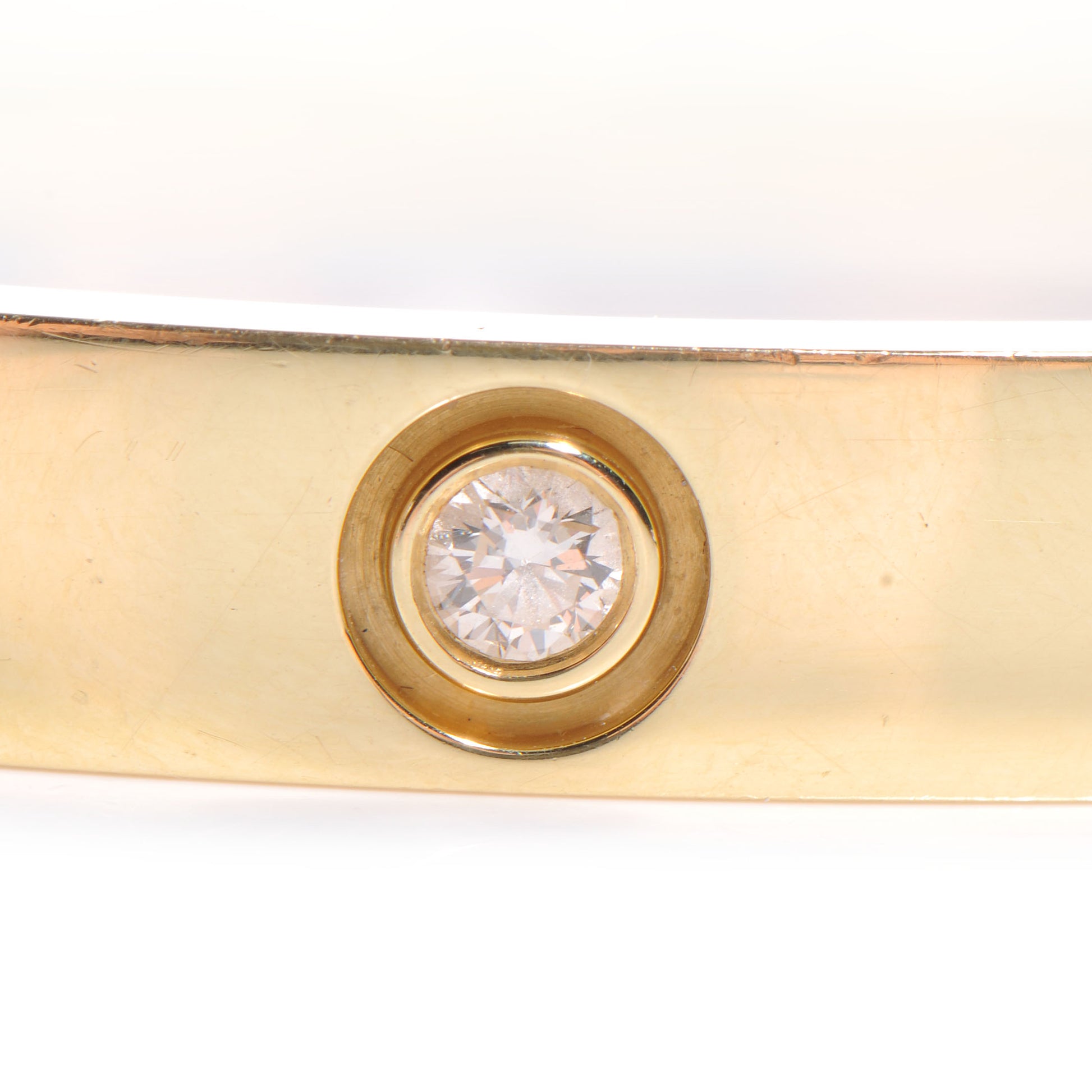 Cartier 18K Yellow Gold 10 Diamond LOVE Bracelet 17 6 of 7