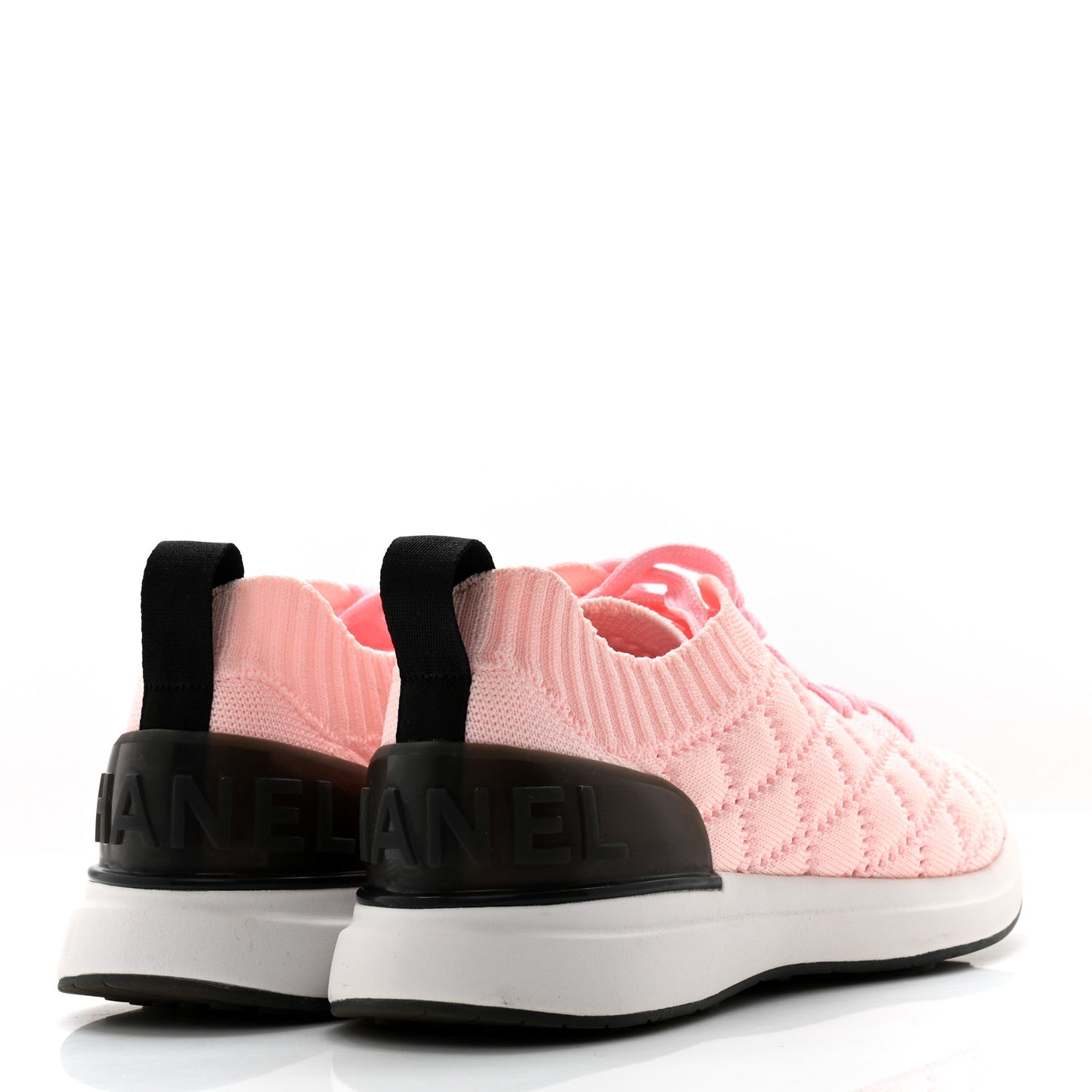 Mixed Fibers Quilted Womens CC Sneakers 36.5 Light Pink