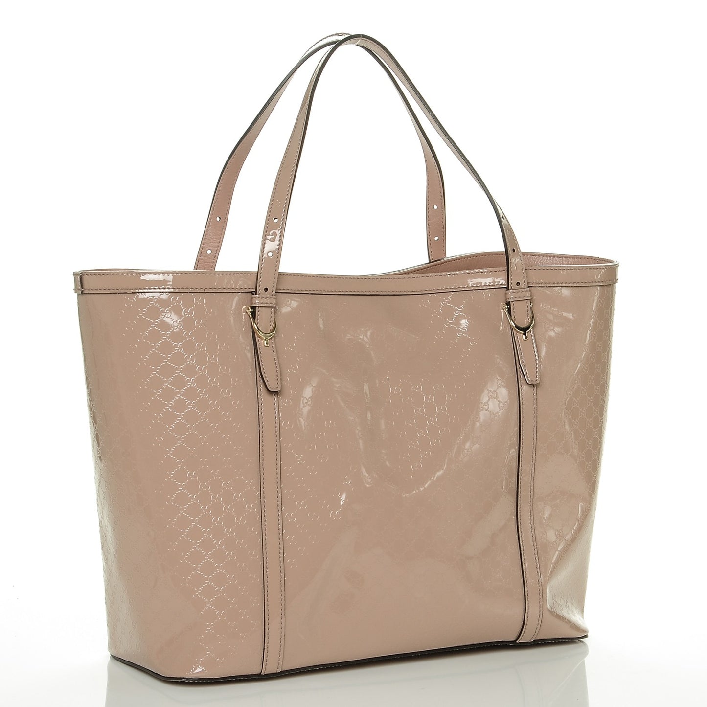 Patent Microguccissima Medium Nice Tote Dark Cipria