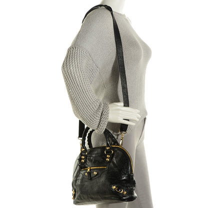 Balenciaga Agneau Giant 12 Gold Hardware Bowling Bag Black 2 of 14