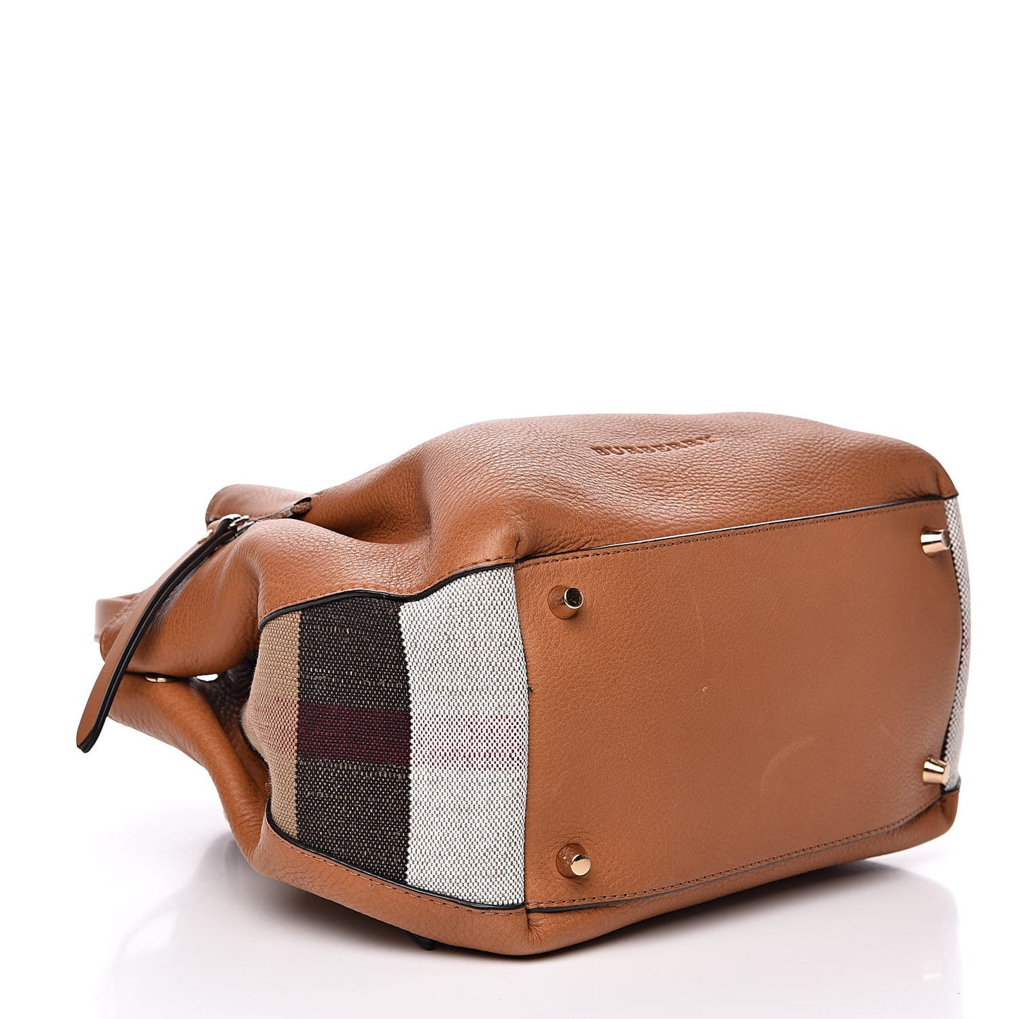 Grainy Calfskin House Check Small Maidstone Saddle Brown