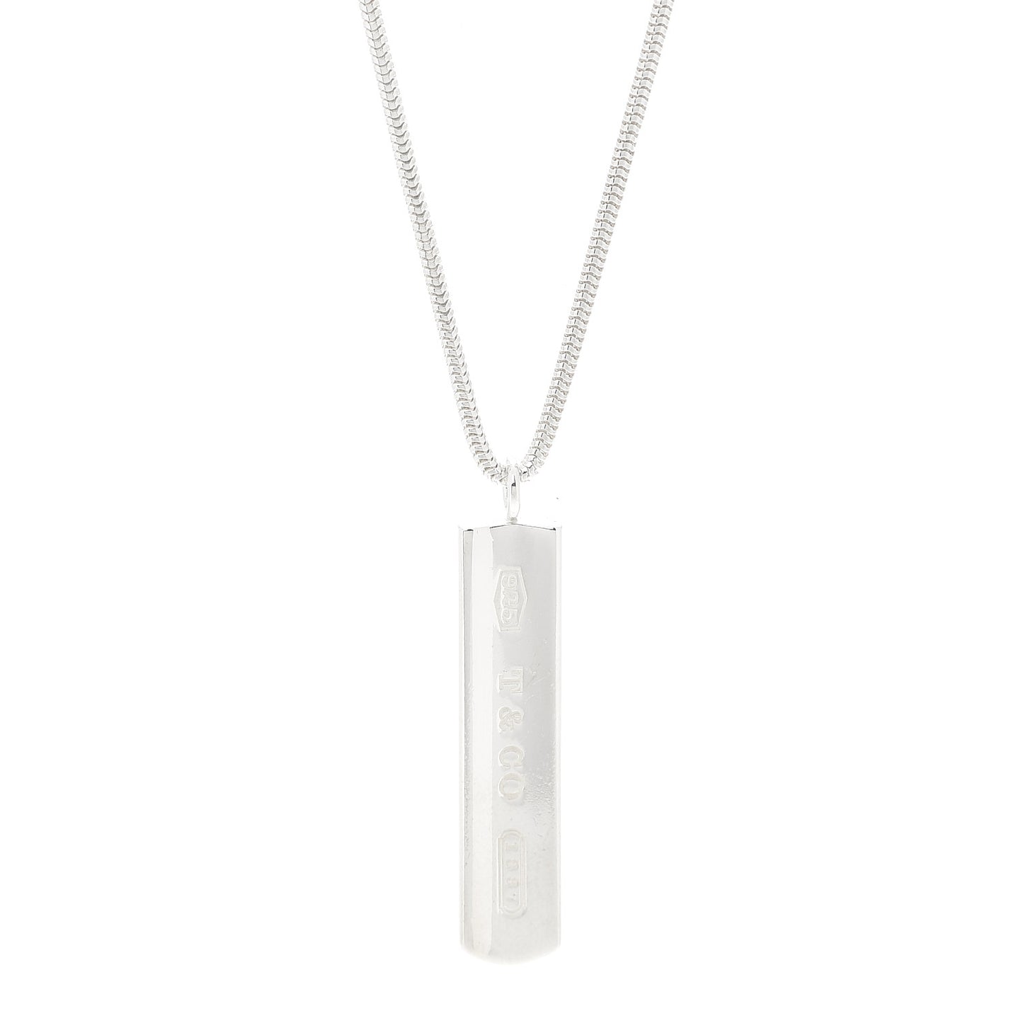 Sterling Silver 1837 Bar Pendant Necklace