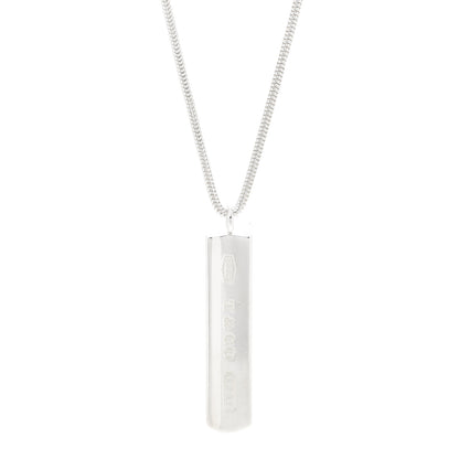 Tiffany Sterling Silver 1837 Bar Pendant Necklace 4 of 7